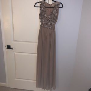 Lace and beads full length dress